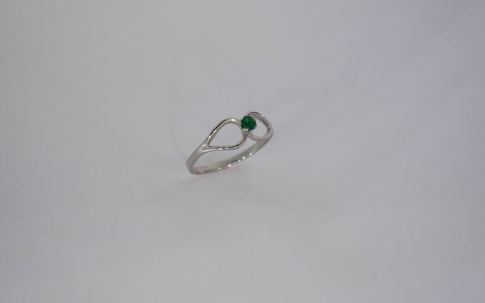 Золотое кольцо с природным изумрудом-35