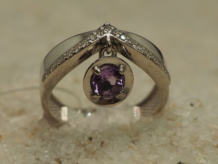 Серебряное кольцо с Аметистом-250