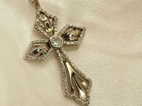 Крест из серебра с фианитами-577